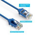 1.5Ft CAT6 28AWG Slim Ethernet Network Cable Blue - Image 4
