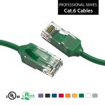 7Ft CAT6 28AWG Slim Ethernet Network Cable Green