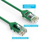 2Ft CAT6 28AWG Slim Ethernet Network Cable Green - Image 4