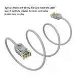 4Ft CAT6 28AWG Slim Ethernet Network Cable Gray - Image 3