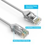 4Ft CAT6 28AWG Slim Ethernet Network Cable Gray - Image 4