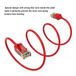 4Ft CAT6 28AWG Slim Ethernet Network Cable Red - Image 3