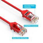 4Ft CAT6 28AWG Slim Ethernet Network Cable Red - Image 4