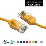 7Ft CAT6 28AWG Slim Ethernet Network Cable Yellow