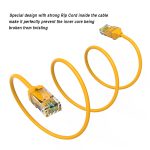 4Ft CAT6 28AWG Slim Ethernet Network Cable Yellow - Image 3