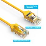4Ft CAT6 28AWG Slim Ethernet Network Cable Yellow - Image 4
