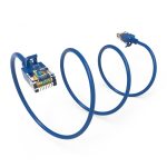 0.5Ft CAT6A UTP Slim Ethernet Network Booted Cable 28AWG Blue - Image 3