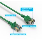 30Ft CAT6A UTP Slim Ethernet Network Booted Cable 28AWG Green - Image 2