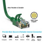30Ft CAT6A UTP Slim Ethernet Network Booted Cable 28AWG Green - Image 5
