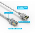 15Ft CAT6A UTP Slim Ethernet Network Booted Cable 28AWG Gray - Image 2