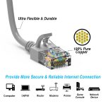 15Ft CAT6A UTP Slim Ethernet Network Booted Cable 28AWG Gray - Image 5