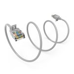 15Ft CAT6A UTP Slim Ethernet Network Booted Cable 28AWG Gray - Image 3