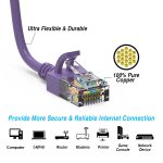 20Ft CAT6A UTP Slim Ethernet Network Booted Cable 28AWG Purple - Image 5