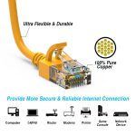 20Ft CAT6A UTP Slim Ethernet Network Booted Cable 28AWG Yellow - Image 5