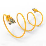 20Ft CAT6A UTP Slim Ethernet Network Booted Cable 28AWG Yellow - Image 3