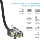 7Ft CAT6A UTP Super-Slim Ethernet Network Cable 32AWG Black - Image 2