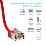 2Ft CAT6A UTP Super-Slim Ethernet Network Cable 32AWG Red - Image 2
