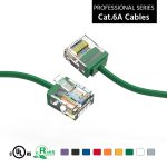 2Ft CAT6A UTP Super-Slim Ethernet Network Cable 32AWG Green