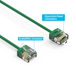 5Ft CAT6A UTP Super-Slim Ethernet Network Cable 32AWG Green - Image 3