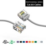 5Ft CAT6A UTP Super-Slim Ethernet Network Cable 32AWG Gray