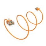 2Ft CAT6A UTP Super-Slim Ethernet Network Cable 32AWG Orange - Image 4