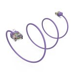 5Ft CAT6A UTP Super-Slim Ethernet Network Cable 32AWG Purple - Image 4