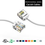 2Ft CAT6A UTP Super-Slim Ethernet Network Cable 32AWG White