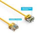 4Ft CAT6A UTP Super-Slim Ethernet Network Cable 32AWG Yellow - Image 3