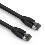 35Ft Cat.8 S/FTP Ethernet Network Cable Black 24AWG