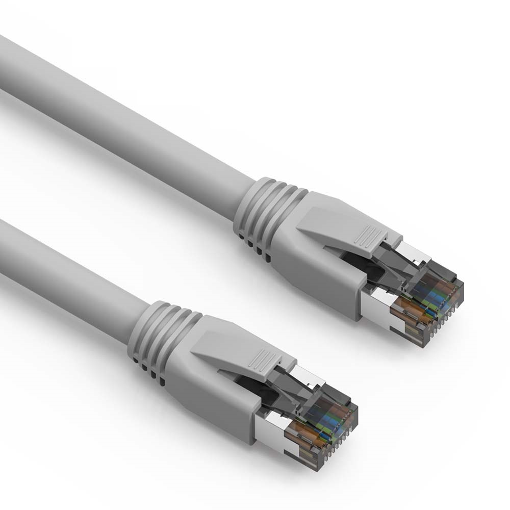 7Ft Cat.8 S/FTP Ethernet Network Cable Gray 24AWG 10Ft Cat.8 S/FTP Ethernet Network Cable Gray 24AWG - Image 1