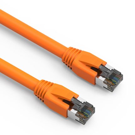 0.5Ft Cat.8 S/FTP Ethernet Network Cable Orange 24AWG