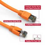 2Ft Cat.8 S/FTP Ethernet Network Cable Orange 24AWG - Image 2