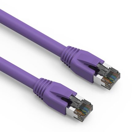 50Ft Cat.8 S/FTP Ethernet Network Cable Purple 24AWG