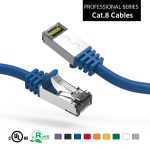 4Ft Cat.8 S/FTP Ethernet Network Cable Blue 26AWG
