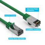 0.5Ft Cat.8 S/FTP Ethernet Network Cable Green 26AWG - Image 2