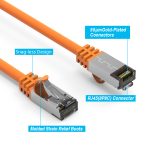 3Ft Cat.8 S/FTP Ethernet Network Cable Orange 26AWG - Image 2