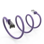 0.5Ft Cat.8 S/FTP Ethernet Network Cable Purple 26AWG - Image 3