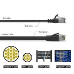 1Ft Cat.8 U/FTP Slim Ethernet Network Cable Black 30AWG - Image 3