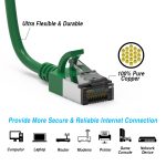 5Ft Cat.8 U/FTP Slim Ethernet Network Cable Green 30AWG - Image 2