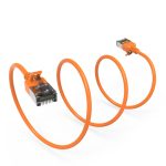 1Ft Cat.8 U/FTP Slim Ethernet Network Cable Orange 30AWG - Image 4