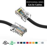 15Ft Cat5E UTP Ethernet Network Non Booted Cable Black
