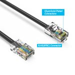 0.5Ft Cat5E UTP Ethernet Network Non Booted Cable Black - Image 2