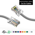 15Ft Cat5E UTP Ethernet Network Non Booted Cable Gray