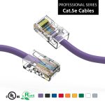1.5Ft Cat5E UTP Ethernet Network Non Booted Cable Purple