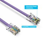 7Ft Cat5E UTP Ethernet Network Non Booted Cable Purple - Image 2