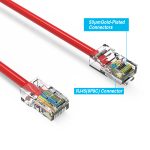 7Ft Cat5E UTP Ethernet Network Non Booted Cable Red - Image 2