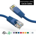 1Ft Cat5E UTP Ethernet Network Booted Cable Blue