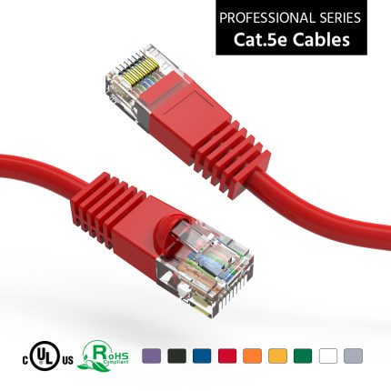 175Ft Cat5E UTP Ethernet Network Booted Cable Red