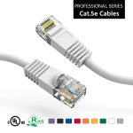 0.5Ft Cat5E UTP Ethernet Network Booted Cable White