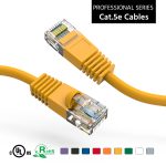 0.5Ft Cat5E UTP Ethernet Network Booted Cable Yellow